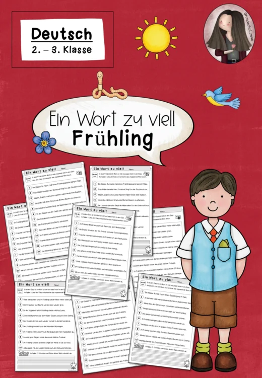 Ein Wort zu viel! Frühling für Klasse 2 bis 3