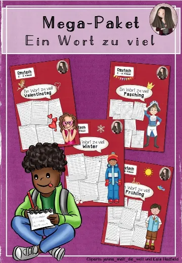 Cover: Ein Wort zu viel Klasse 2–3 | Mega-Paket zum Lesen – digitales Unterrichtsmaterial für die Grundschule