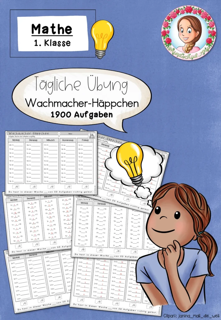 Tägliche Übung Mathe Klasse 1 | Kopfrechnen ZR 20