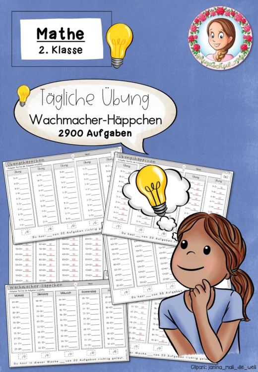 Kopfrechnen Klasse 2 ZR 100 Tägliche Übung