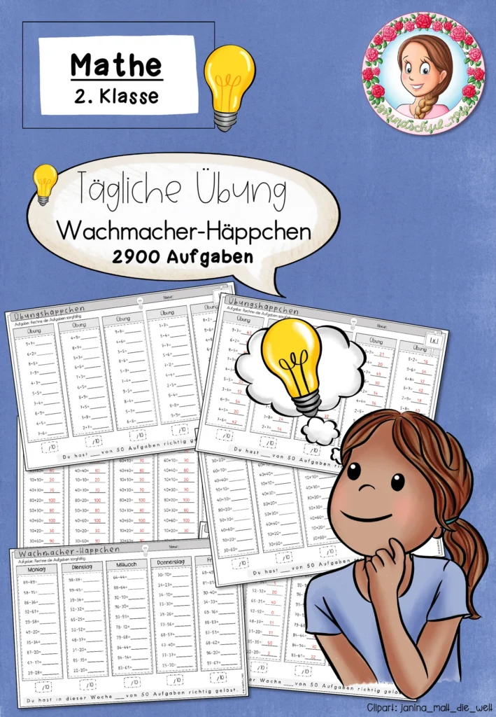 Tägliche Übung Mathe Klasse 2 | Kopfrechnen ZR 100
