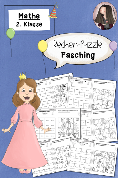 Rechenpuzzles Fasching Klasse 2 ZR 100 (534262)