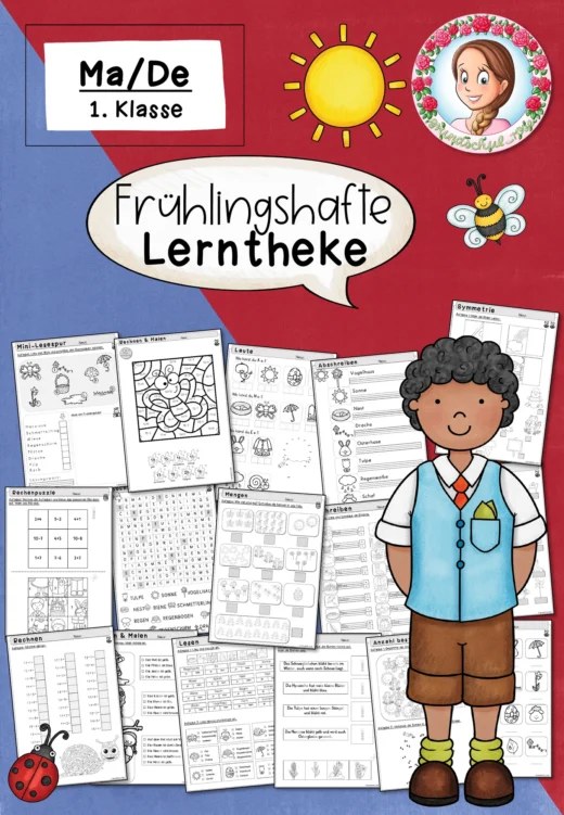 Lerntheke Frühling Klasse 1 für Deutsch und Mathematik