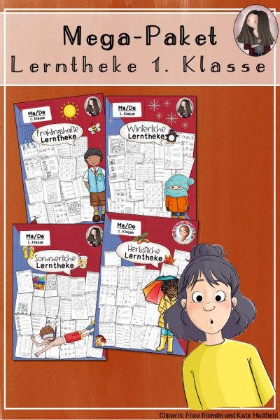 Mega-Paket Lerntheken für die 1. Klasse (Deutsch/Mathe) (545827)
