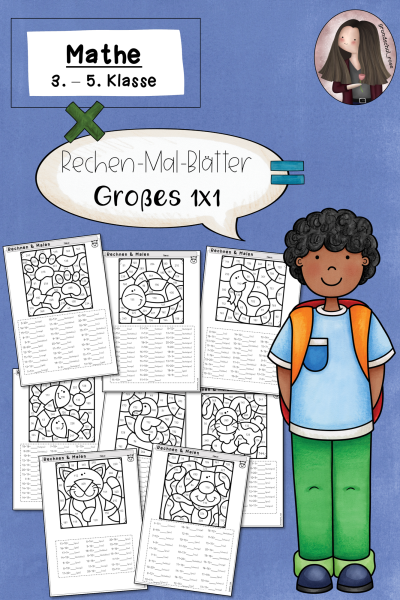 Großes Einmaleins 1×1 Rechenmalblätter – Rechen und Malen –  – ZR1000 (Klasse 3 bis 5) (546173)
