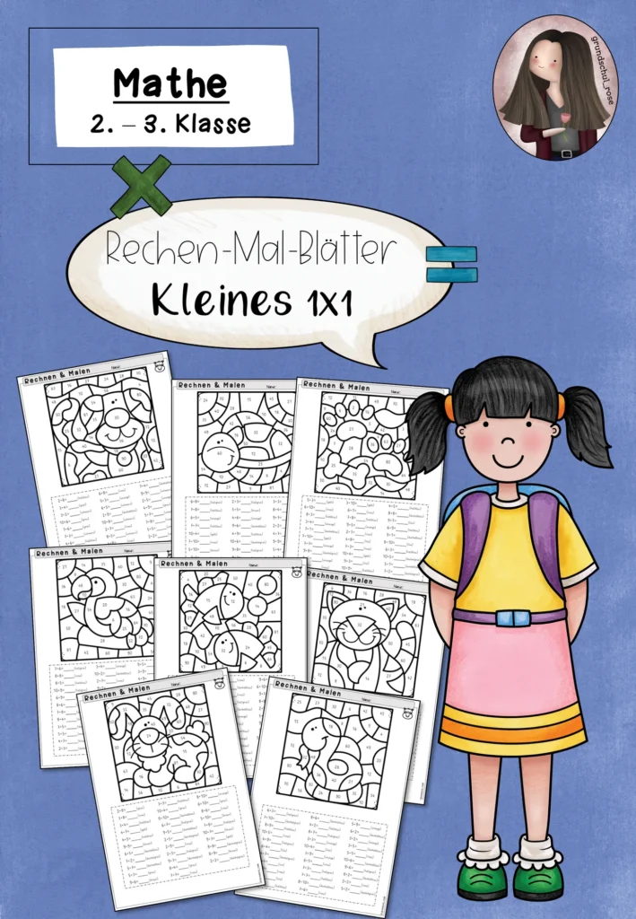 Rechenmalblätter 1x1 Einmaleins Klasse 2