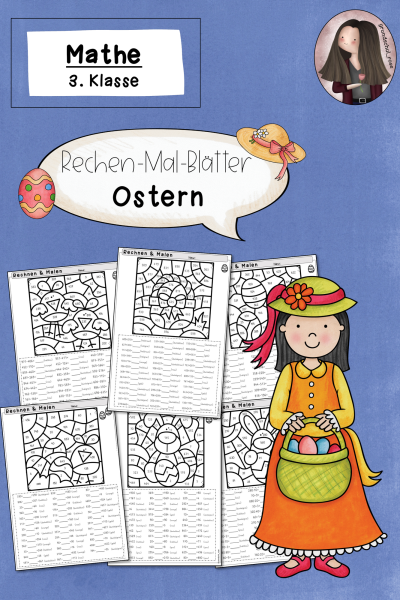 Rechenmalblätter Ostern Klasse 3 ZR 1000 Rechenmalblatt (546221)