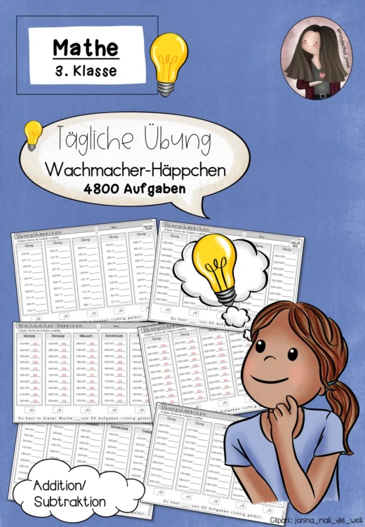Kopfrechnen Klasse 3 Tägliche Übung ZR 1000 Addition und Subtraktion Mathematik