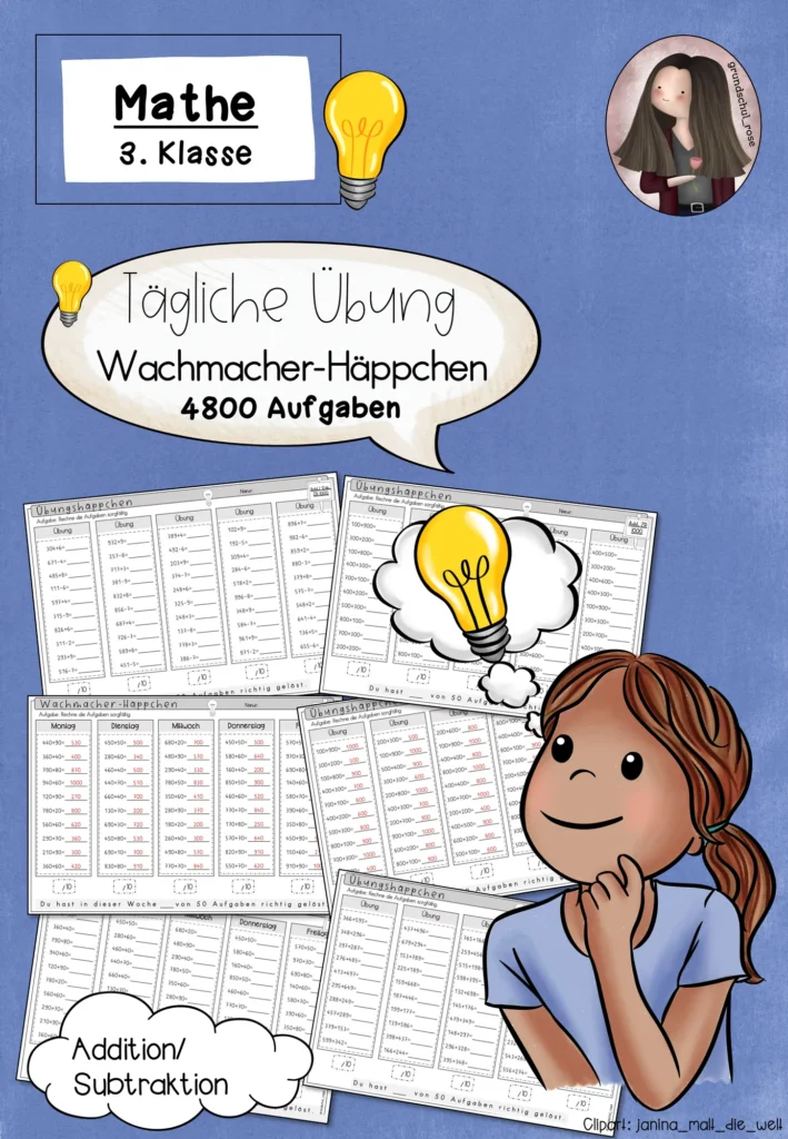 Kopfrechnen Klasse 3 | Tägliche Übung Mathe