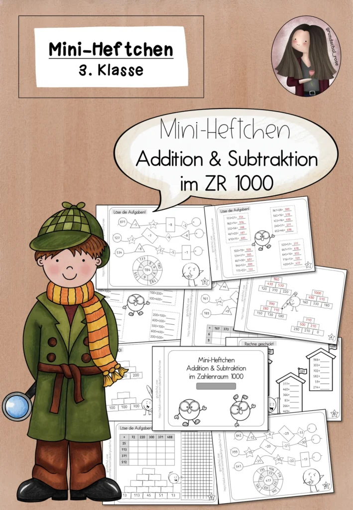 Mini-Heft Addition Mathematik Klasse 3 - Cover für Klasse 3