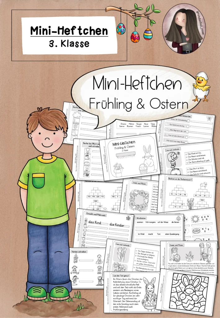 Mini-Heft Ostern Mathematik Klasse 3 - Cover für Klasse 3