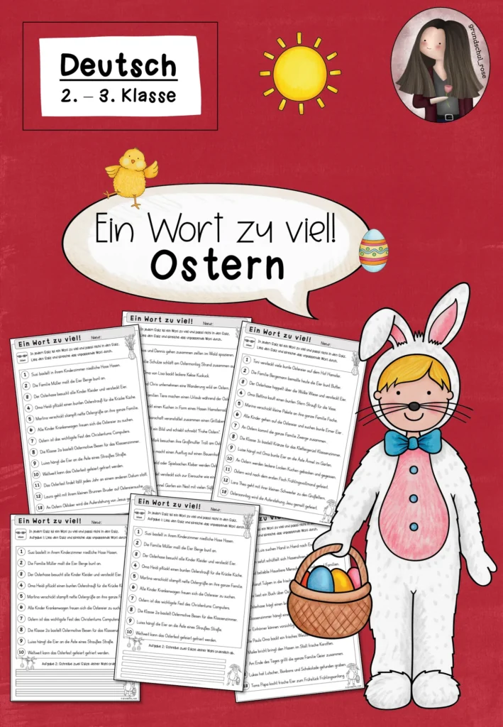 Arbeitsblätter Ostern Deutsch Klasse 2-3 - Cover für Klasse 2-3
