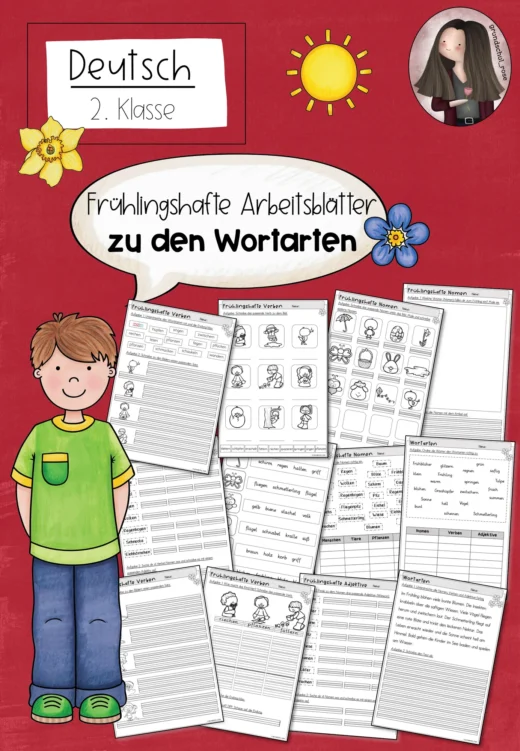 Arbeitsblätter Frühling Klasse 2 Wortarten