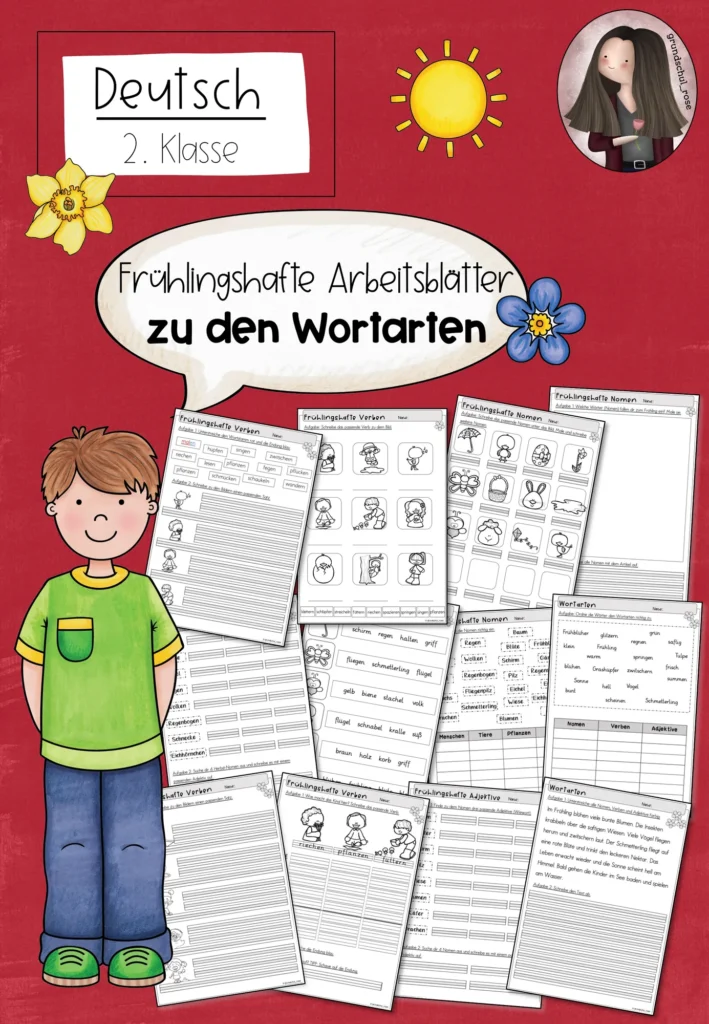 Arbeitsblätter Frühling Deutsch Klasse 2 - Cover für Klasse 2