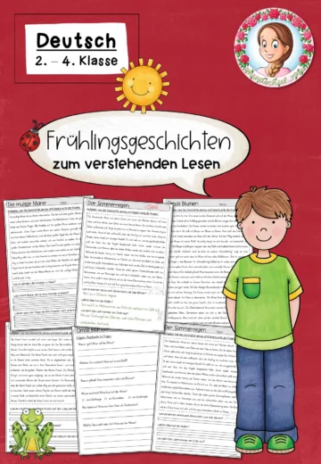 Cover: Frühlingsgeschichten zum verstehenden Lesen für Klasse 2 bis 4 – digitales Unterrichtsmaterial für die Grundschule
