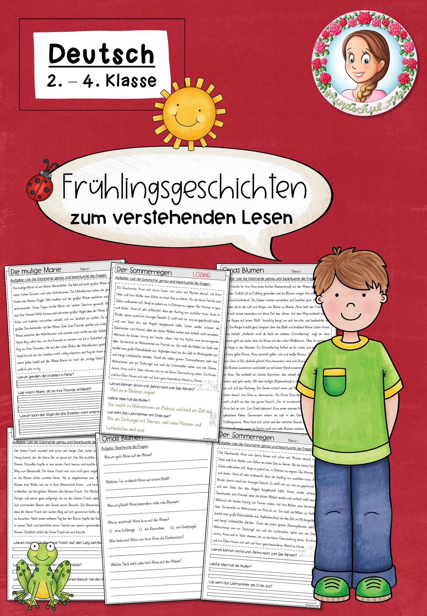 Cover: Frühlingsgeschichten zum verstehenden Lesen für Klasse 2 bis 4 – digitales Unterrichtsmaterial für die Grundschule