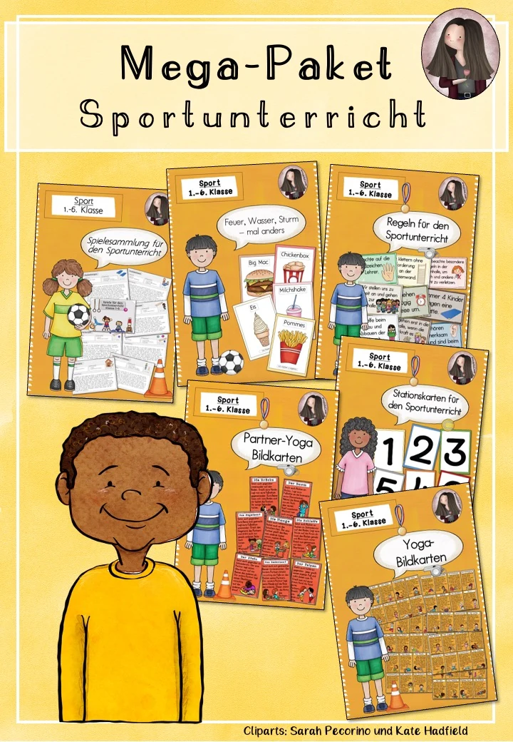 Cover: Sportunterricht Mega-Paket | Sportspiele & Stationskarten – digitales Unterrichtsmaterial für die Grundschule