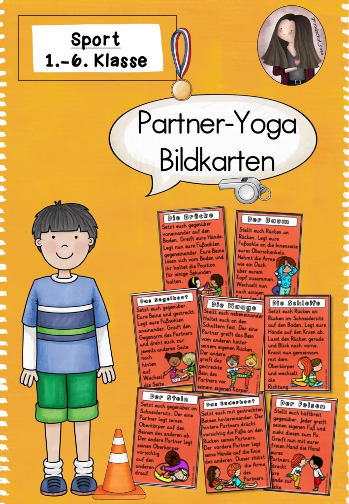 Partner-Yoga Bildkarten | Sport Freebie