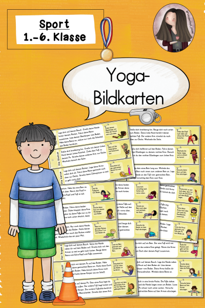 52 Yoga-Bildkarten für den Sportunterricht (Klasse 1 bis 6) Sport (594486)