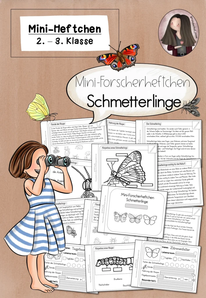 Schmetterling Forscherheft | Sachunterricht Klasse 2-3 Cover