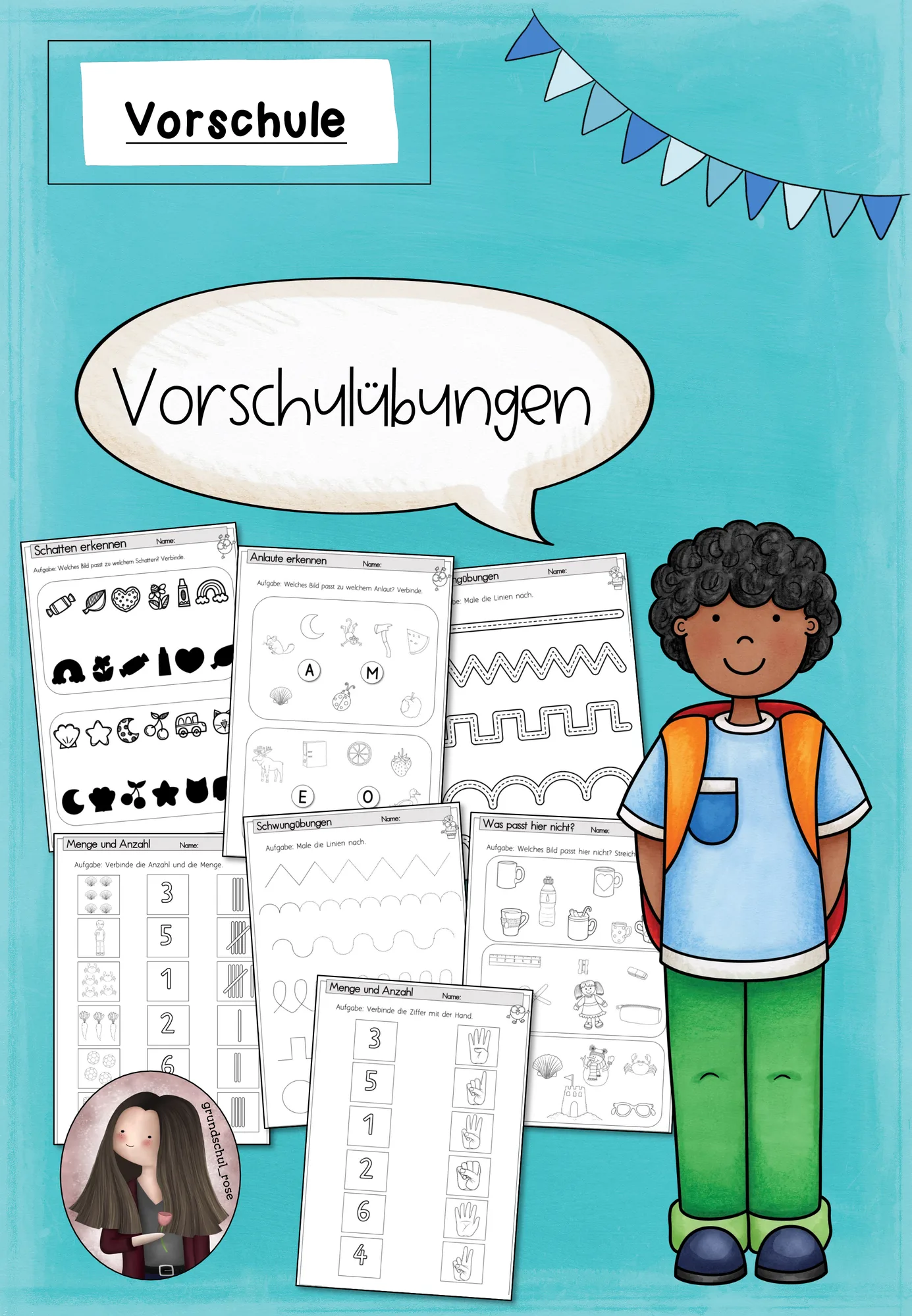 Arbeitsblätter Schulstart Vorschule - Cover für Vorschule