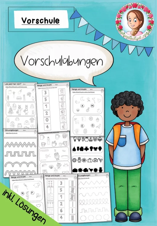 Arbeitsblätter Vorschule zum Schulstart