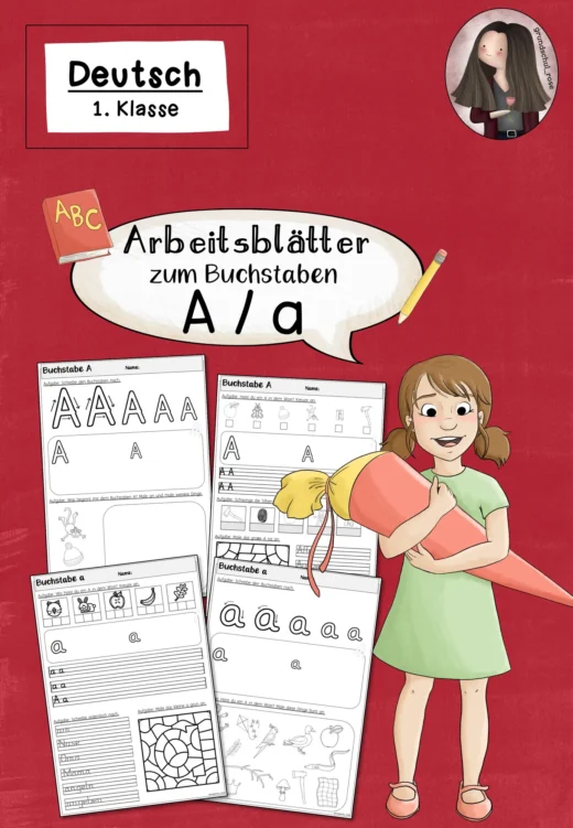 Arbeitsblätter zur Einführung des Buchstabens A (1. Klasse)