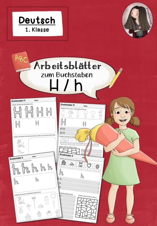 Arbeitsblätter zur Einführung des Buchstabens H (1. Klasse)