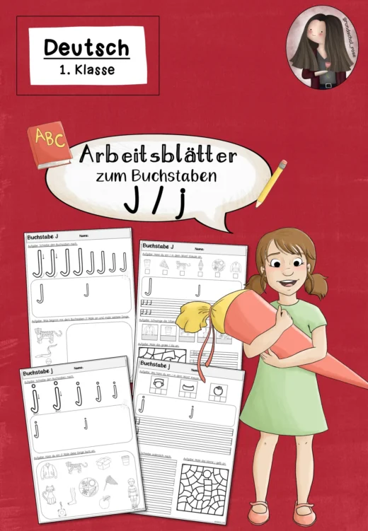 Arbeitsblätter zur Einführung des Buchstabens J (1. Klasse)