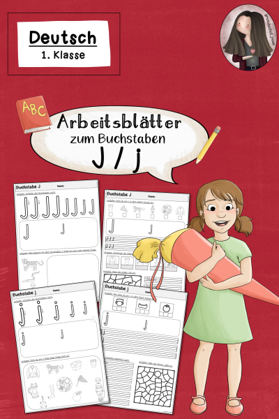 Arbeitsblätter zur Einführung des Buchstabens J (1. Klasse) (620861)