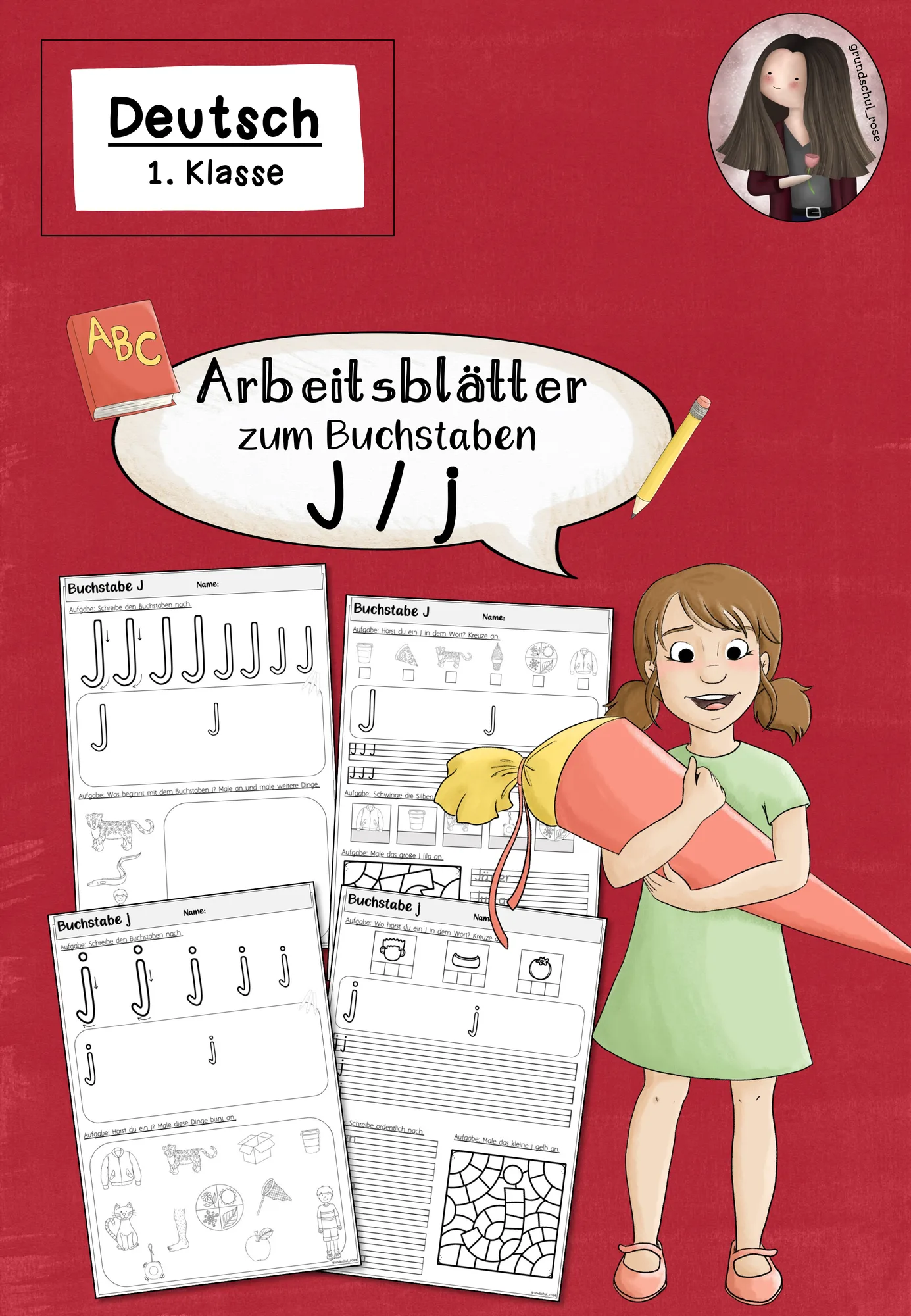 Arbeitsblätter zur Einführung des Buchstabens J (1. Klasse)