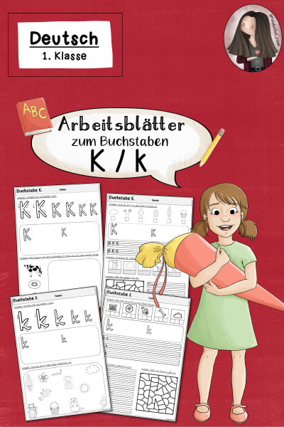 Arbeitsblätter zur Einführung des Buchstabens K (1. Klasse) (620871)