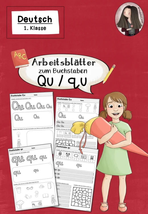 Arbeitsblätter zur Einführung des Buchstabens Qu (1. Klasse)