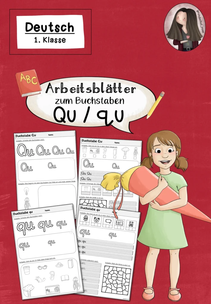 Buchstabe Qu Arbeitsblätter | Einführung Klasse 1