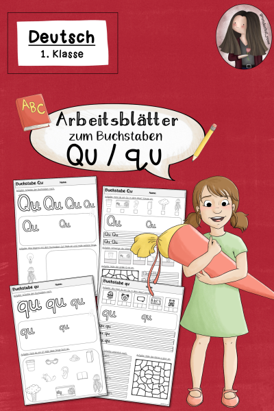 Arbeitsblätter zur Einführung des Buchstabens Qu (1. Klasse) (620980)