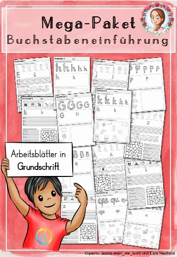 Cover: Mega-Paket zur Buchstabeneinführung Grundschrift | ABC-Lehrgang – digitales Unterrichtsmaterial für die Grundschule