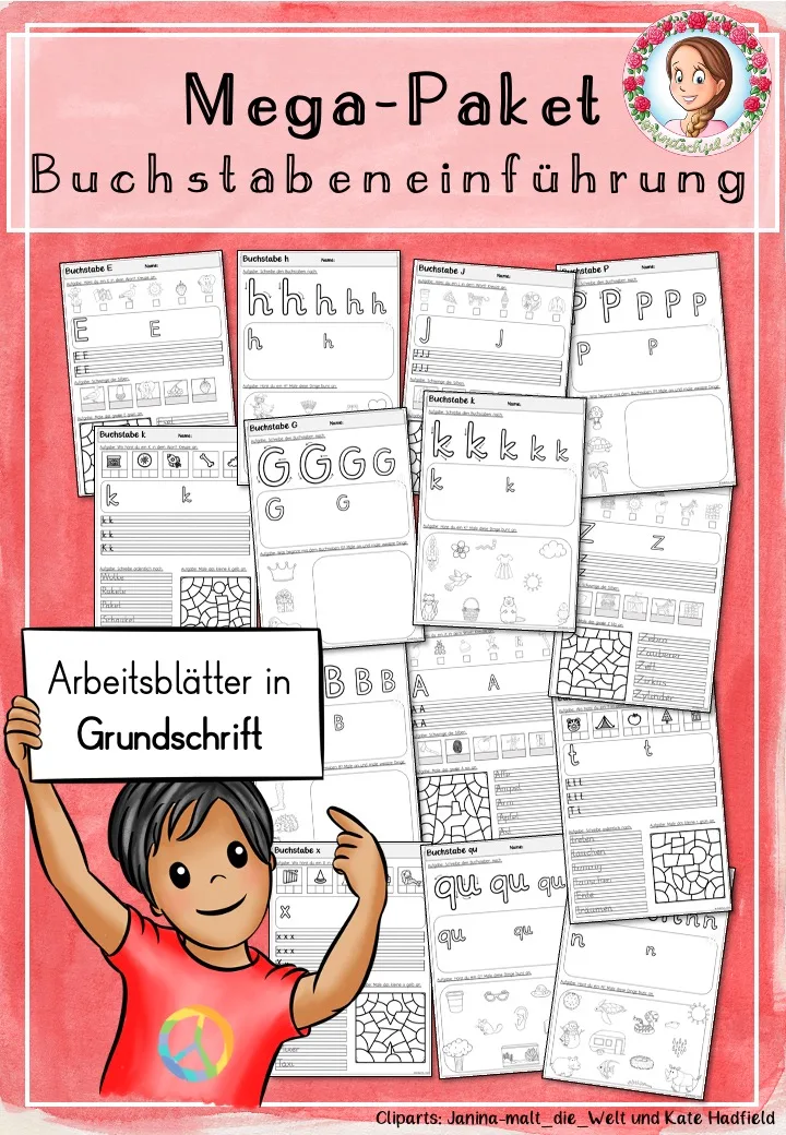 Mega-Paket zur Buchstabeneinführung (Grundschrift) (ABC-Lehrgang)