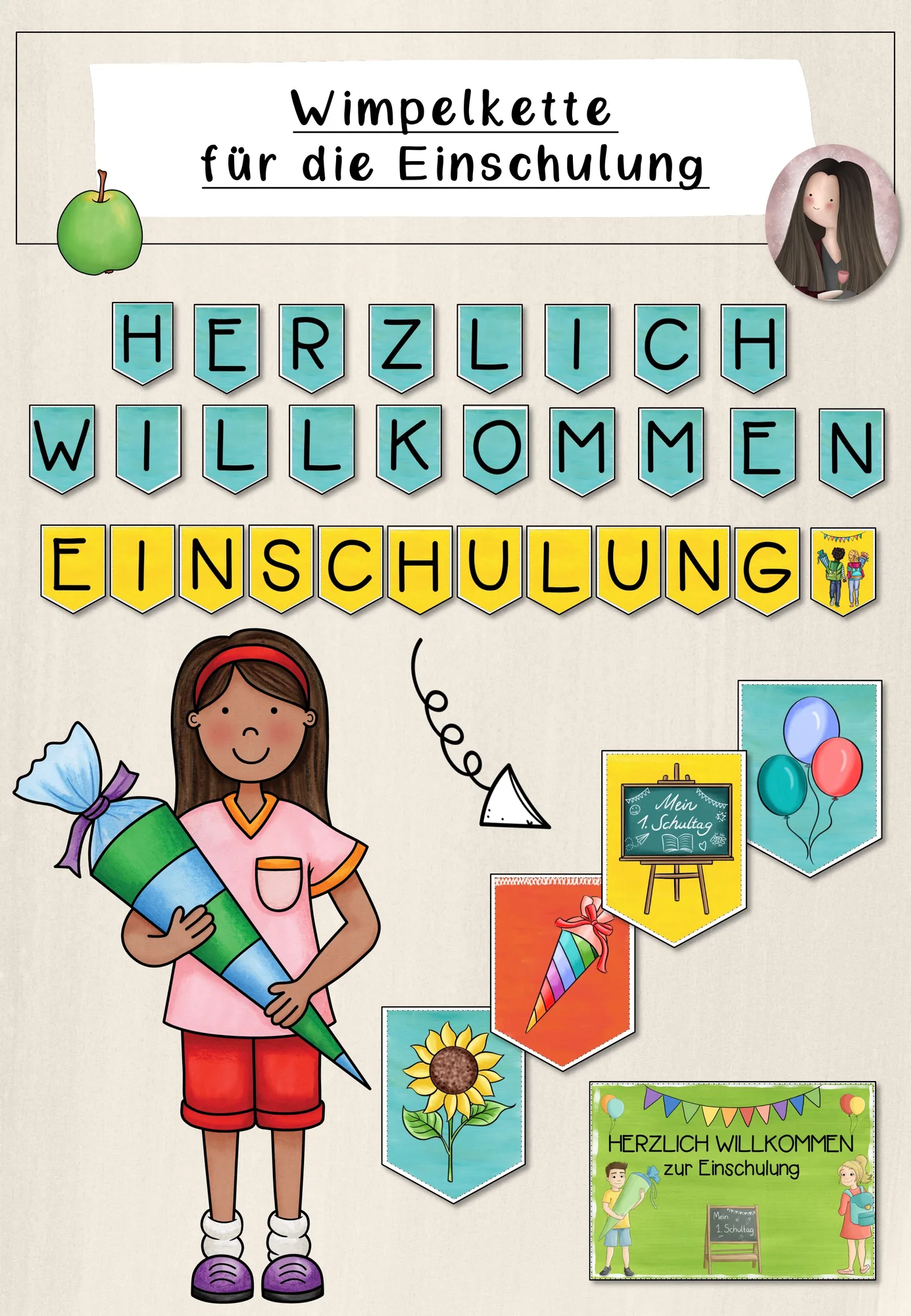 Wimpelkette für die Einschulung