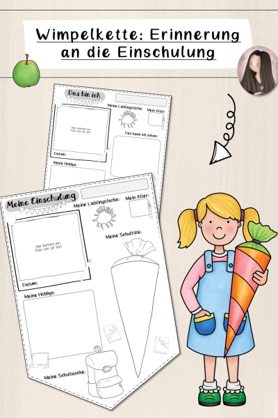 Erinnerung an die Einschulung (Wimpelkette) (661932)