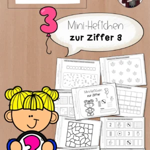 Mini-Heftchen zur Ziffer/Zahl 3 (1. Klasse)