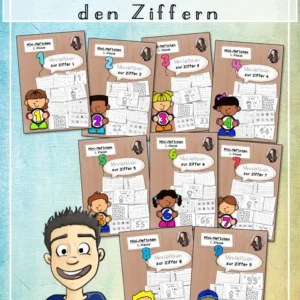 Mega-Paket: Mini-Heftchen zu den Ziffern/Zahlen