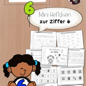 Mini-Heftchen zur Ziffer/Zahl 6 (1. Klasse)