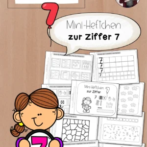 Mini-Heftchen zur Ziffer/Zahl 7 (1. Klasse)