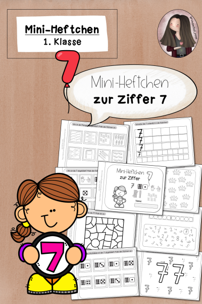 Mini-Heftchen zur Ziffer/Zahl 7 (1. Klasse) (668410)