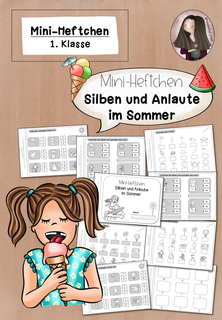 Mini-Heft Sommer Deutsch Klasse 1 - Cover für Klasse 1