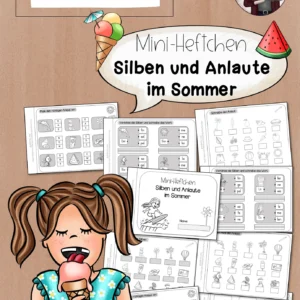 Mini-Heftchen zu den Silben und Anlauten im Sommer (1. Klasse)