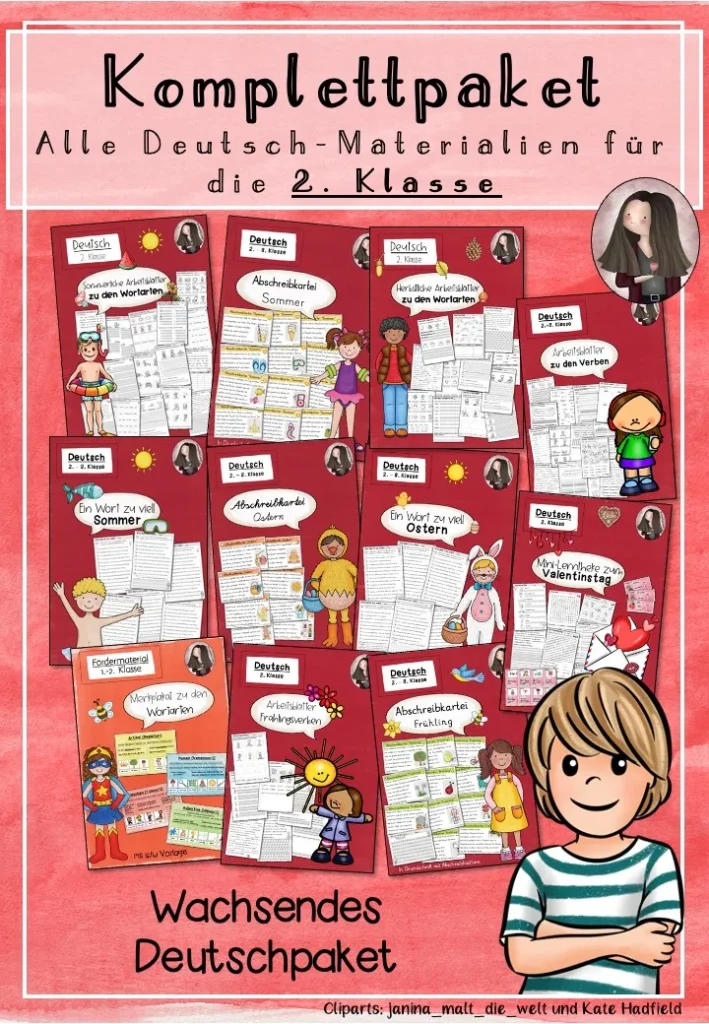 Materialpaket Komplettpaket Deutsch Klasse 2 - Cover für Klasse 2
