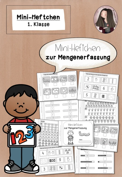 Mini-Heftchen Mengenerfassung ZR 10 (1. Klasse) – Mengen erkennen & zählen lernen
