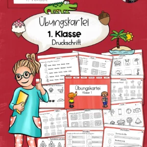 Übungskartei Druckschrift (Klasse 1) Deutsch
