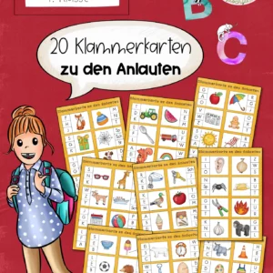 Klammerkarten Anlaute / Laute (1. Klasse) Deutsch